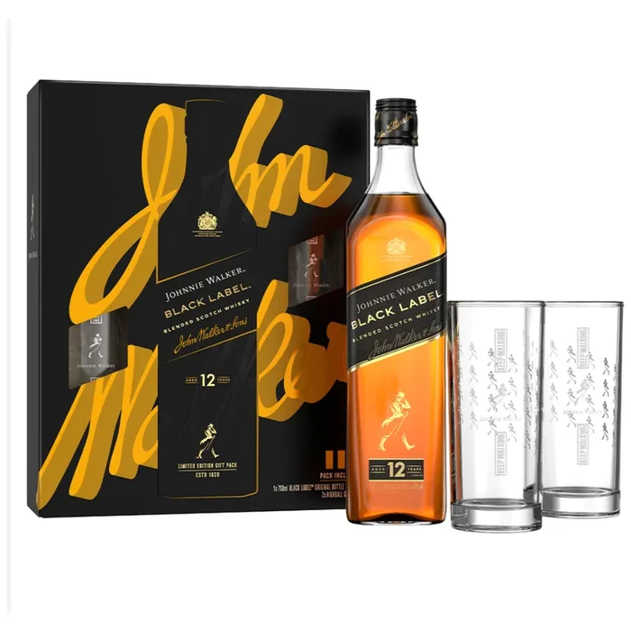 Johnnie Walker Black Label Gift Set 750ml