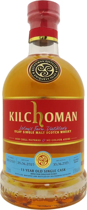 Kilchoman ImpEx Cask Evolution 13 Year Old Ex-Bourbon Cask Finish Single Malt Whiskey 750ml