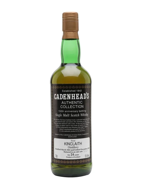 Kinclaith 1965 24 Year Old Cadenhead’s Lowland Single Malt Scotch Whisky | 700ML