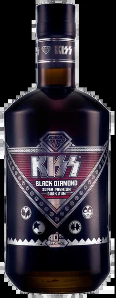 KISS RUM DARK SUPER PREMIUM BLACK DIAMOND BARBADOS 700ML
