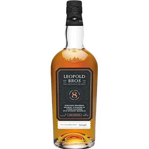 Leopold Bros 8 Year Old Cask Strength Straight Bourbon Whisky – 750ml