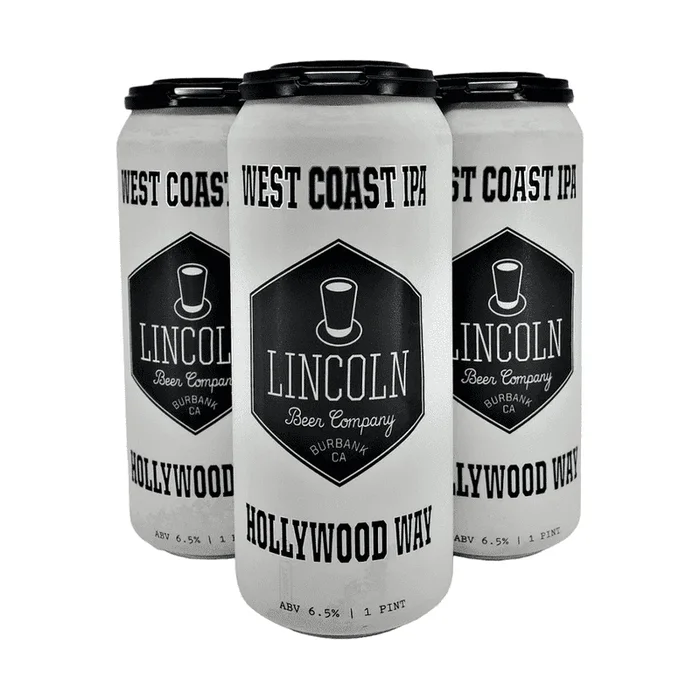 Lincoln Beer Co. Hollywood Way West Coast IPA Beer 4-Pack
