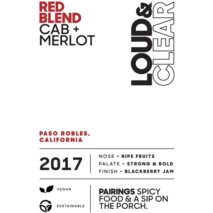 Loud & Clear Paso Robles Red Blend 750ml