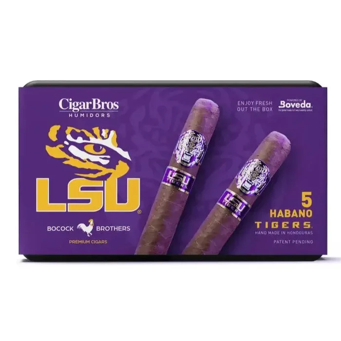 LSU TIGERS Habano Wrapper Toro Cigar by CigarBros