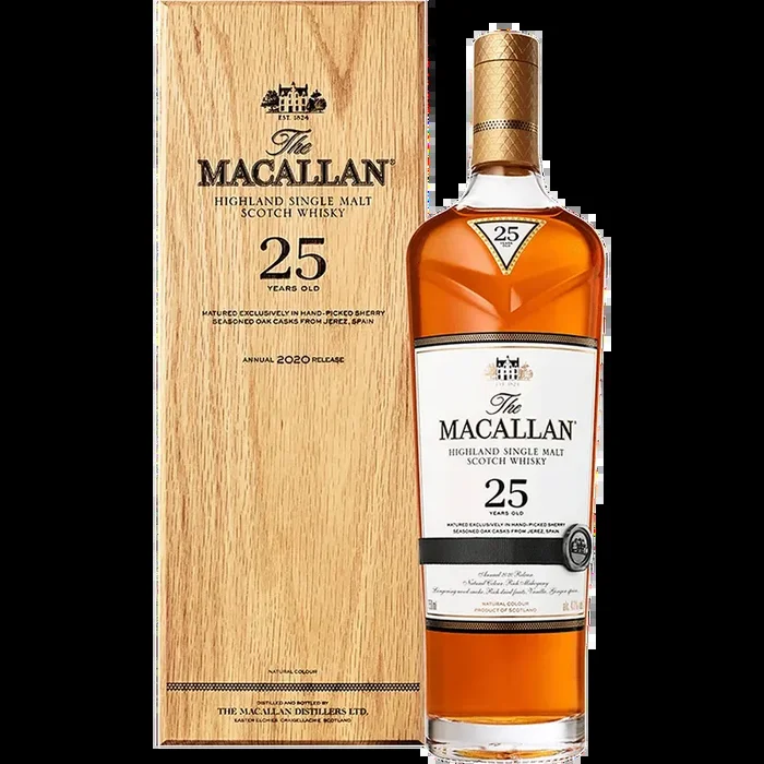 MACALLAN SCOTCH SINGLE MALT SHERRY CASK 86PF 25YR 750ML