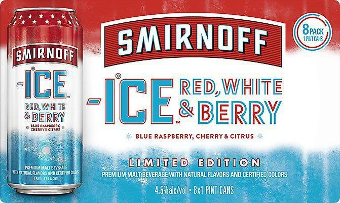 Malt Smirnoff Ice 12pk Cans Red White & Blue