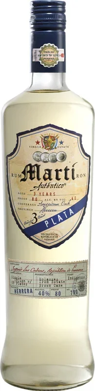 Marti Autentico 3 Year Plata Rum 750ml