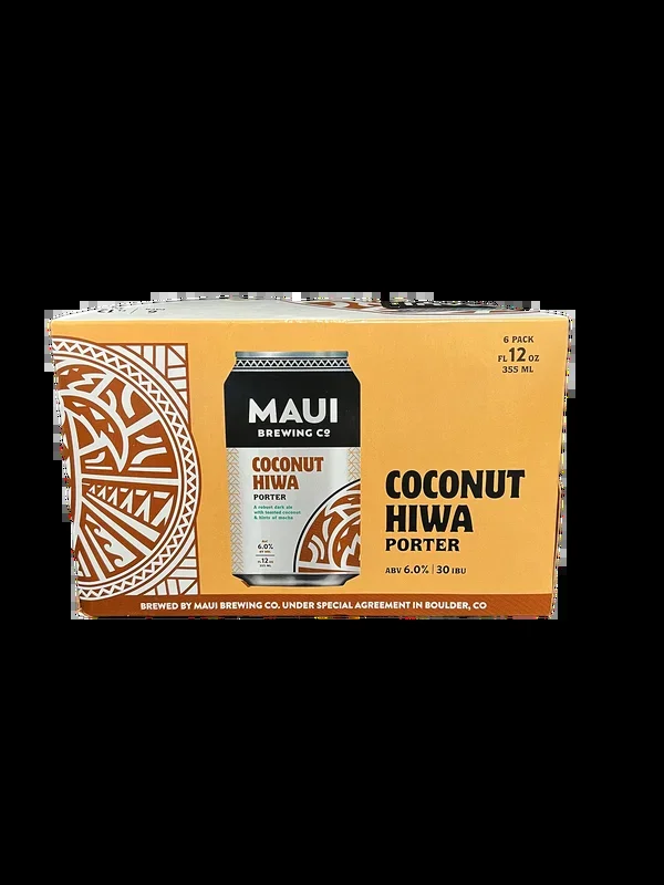 Maui Coconut Hiwa Porter 6 Pack Cans