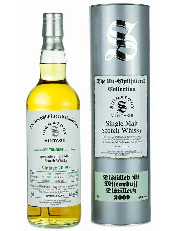 Miltonduff 11 Year Old 2009 Signatory Un-Chillfiltered