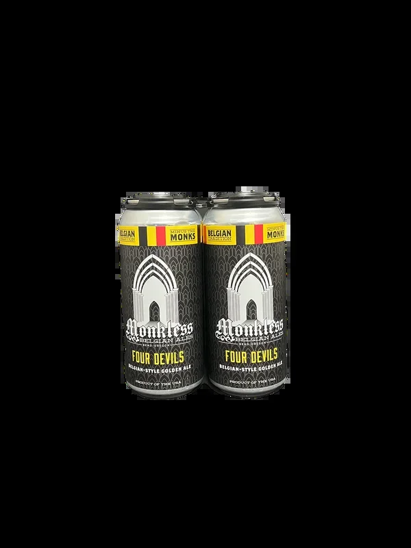 Monkless Belgian Ales Four Devils Belgian Style Golden Ale 4 Pack Cans