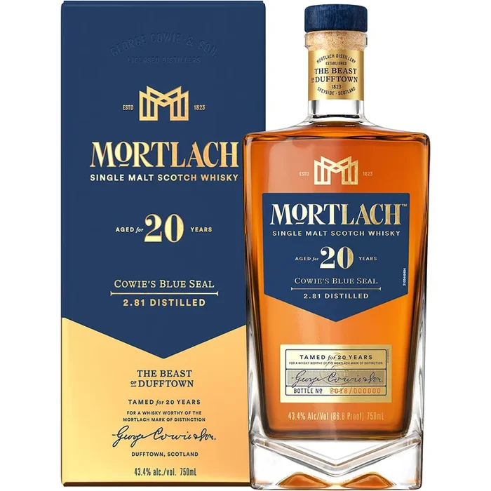 Mortlach Single Malt Scotch Cowie’s Blue Seal 20 Year Whiskey