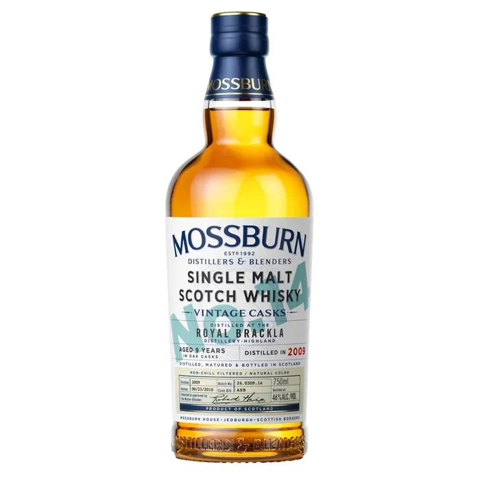 Mossburn Single Malt Scotch Royal Brackla Distillery Vintage Casks No. 14 9 Year Whiskey