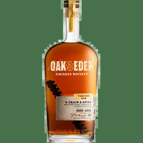 OAK & EDEN WHISKEY FOUR GRAIN & SPIRE IN TORCHED OAK TEXAS 750ML