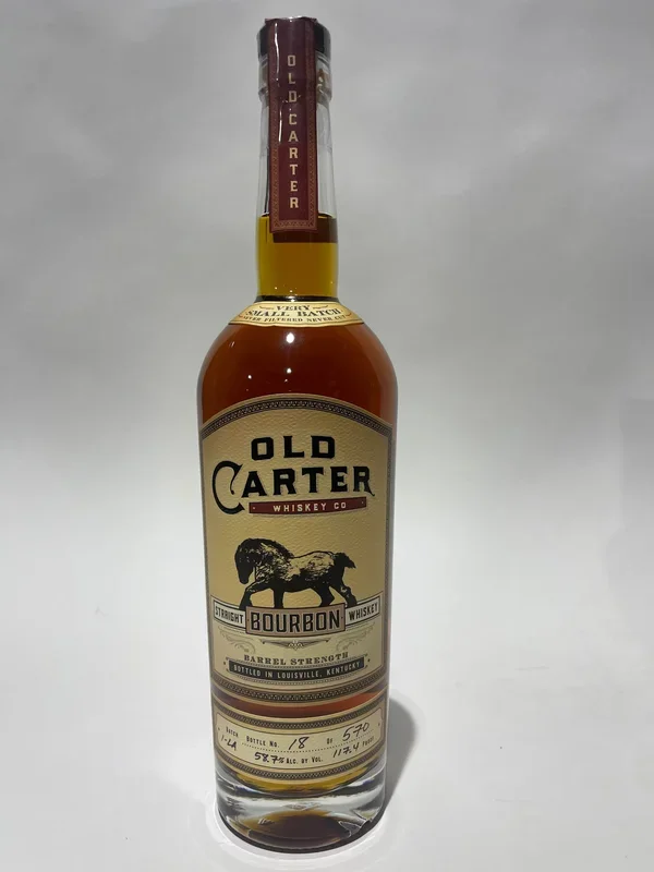 Old Carter Very Small Louisiana Batch 1 Barrel Strength Bottle 18 of 570 Straight Bourbon Whiskey 750ml