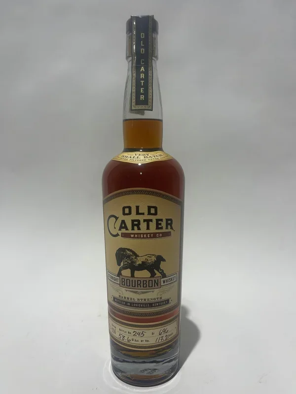 Old Carter Very Small Tennessee Batch 1 Barrel Strength Bottle 245 of 696 Straight Bourbon Whiskey 750ml