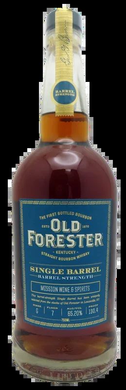 Old Forester “Mission Exclusive” Single Barrel Barrel Proof Kentucky Bourbon 750ml