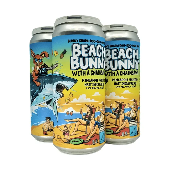 Paperback Brewing Co. Beach Bunny with a Chainsaw! Hazy IPA Beer 4-Pack