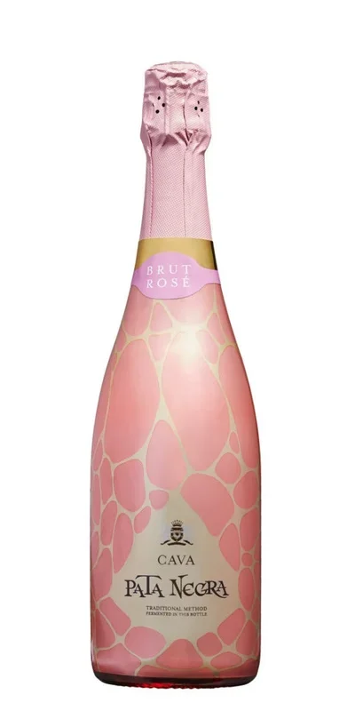 PATA NEGRA CAVA SPARKLIN WINE BRUT ROSE SPAIN 750ML