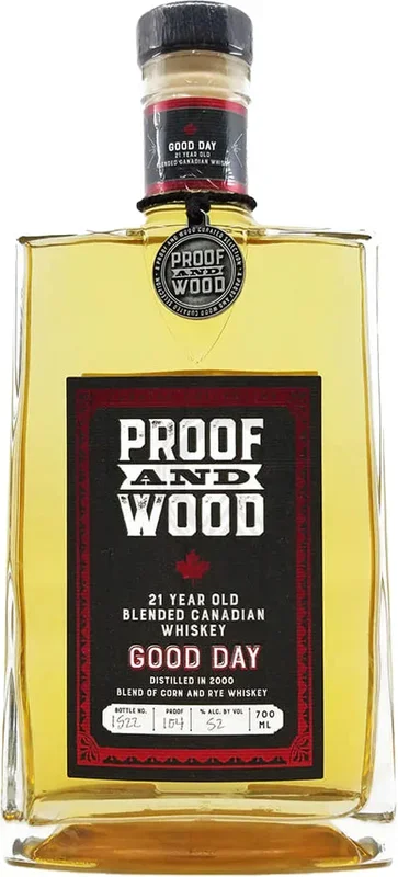 Proof and Wood Good Day 21 Year Old Blended Canadian Whiskey 700ml