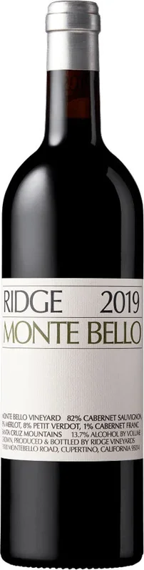 Ridge Monte Bello Santa Cruz Mountains Red Blend 2019 750ml
