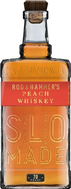 Rod & Hammer’s SLO Stills Peach Flavored Whiskey 750ml