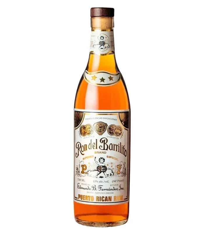 Ron Del Barrilito Three Star Puerto Rican Rum 750mL