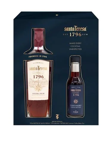 SANTA TERESA RUM 1796 ANTIGUO SOLERA GIFT PACK W/ BITTERS VENEZUELA 750ML
