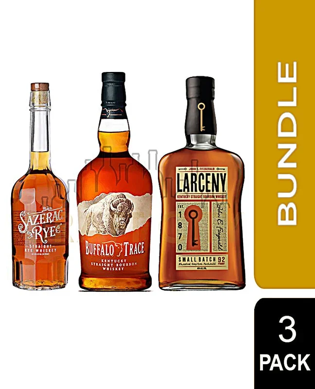 Sazerac Rye & Buffalo Trace & Larceny 3pk Bourbon Bundle