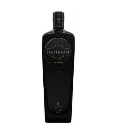 SCAPEGRACE GIN PREMIUM DRY BLACK SMALL BATCH NEW ZEALAND 750ML