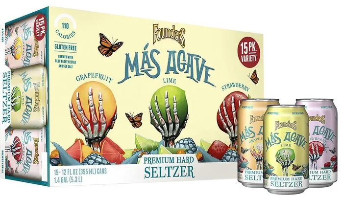 Seltzer Founders 15pk Mas Agave