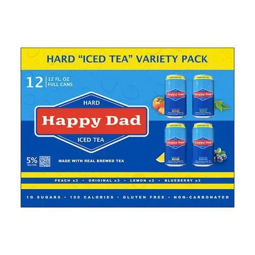 Seltzer Happy Dad 12pk Hard Iced Tea Variety Gluten Free 203614