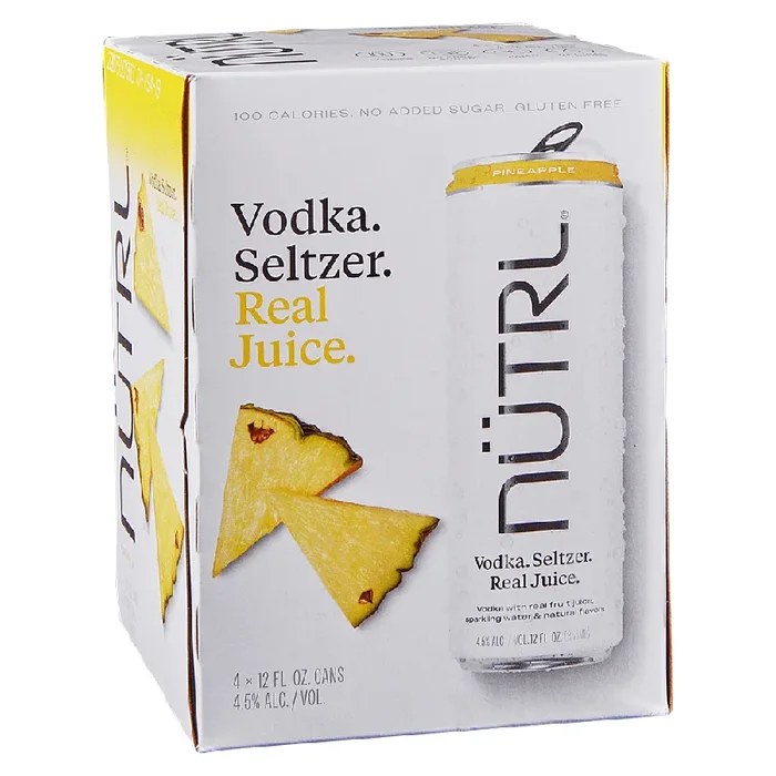 Seltzer NUTRL 4pk Pineapple