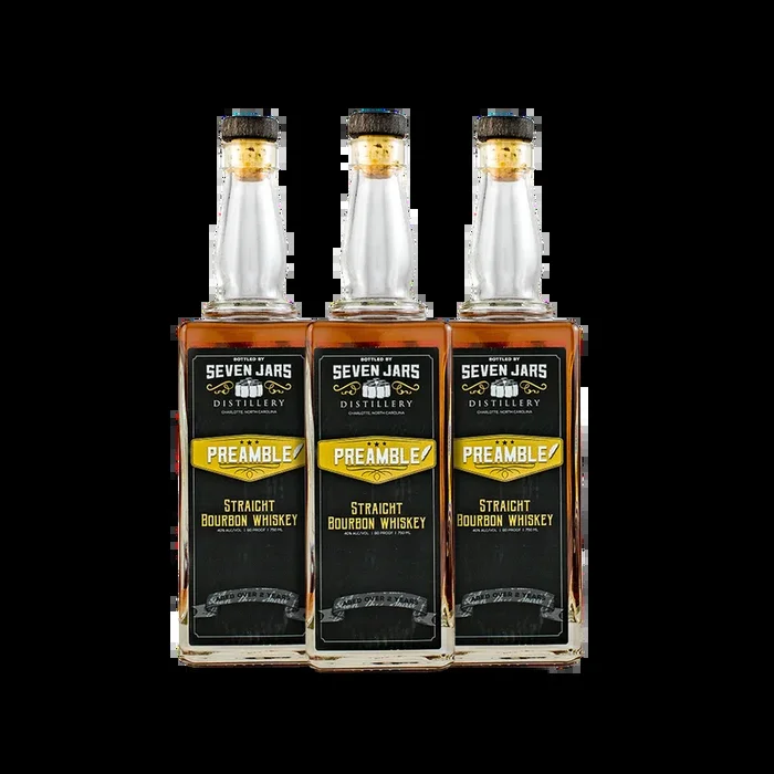 Seven Jars Preamble Straight Bourbon Whiskey (3) Bottle Bundle