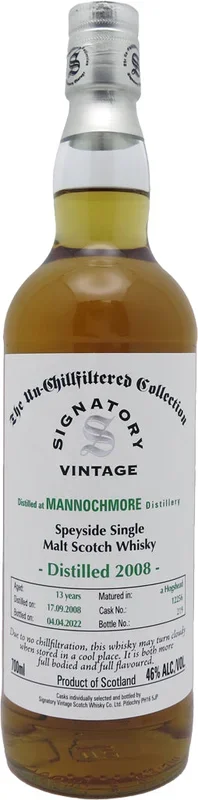 Signatory Vintage Mannochmore 2008 13 Year Old Single Malt Whiskey 700ml