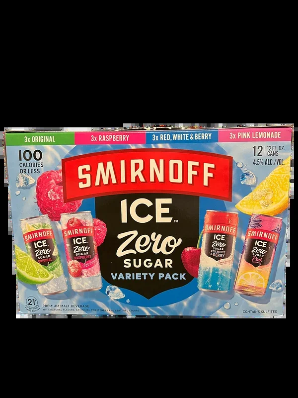 Smirnoff Ice Zero Sugar Variety 12 Pack Cans