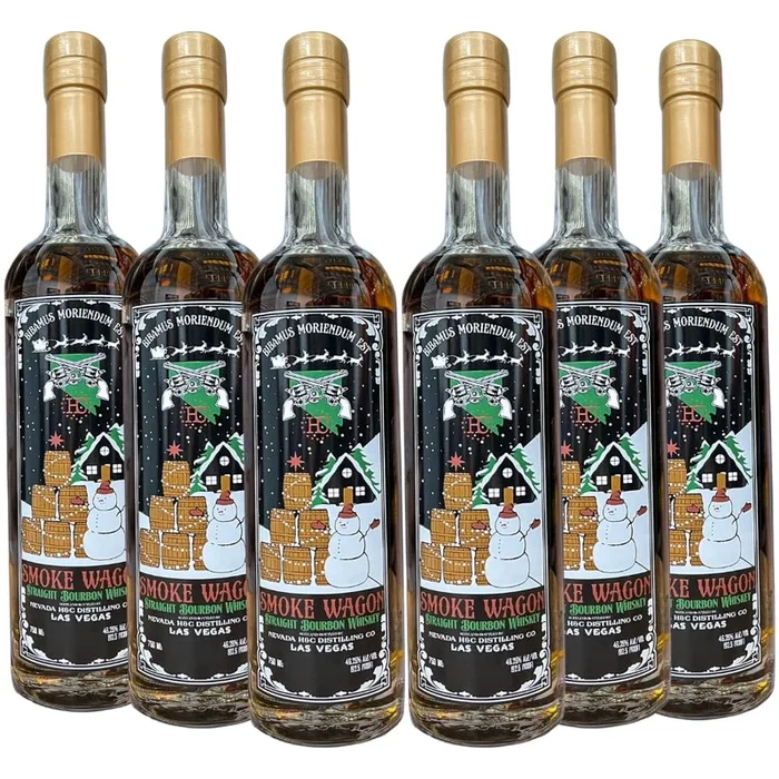 Smoke Wagon Straight Bourbon Christmas 2024 Limited Edition 6pk