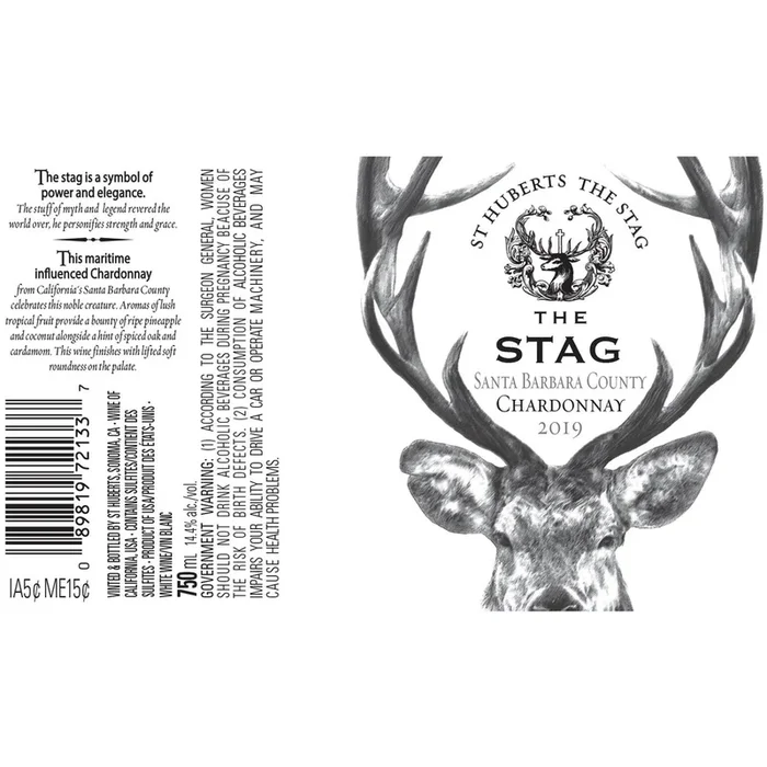 St Huberts The Stag Santa Barbara County Chardonnay 750ml