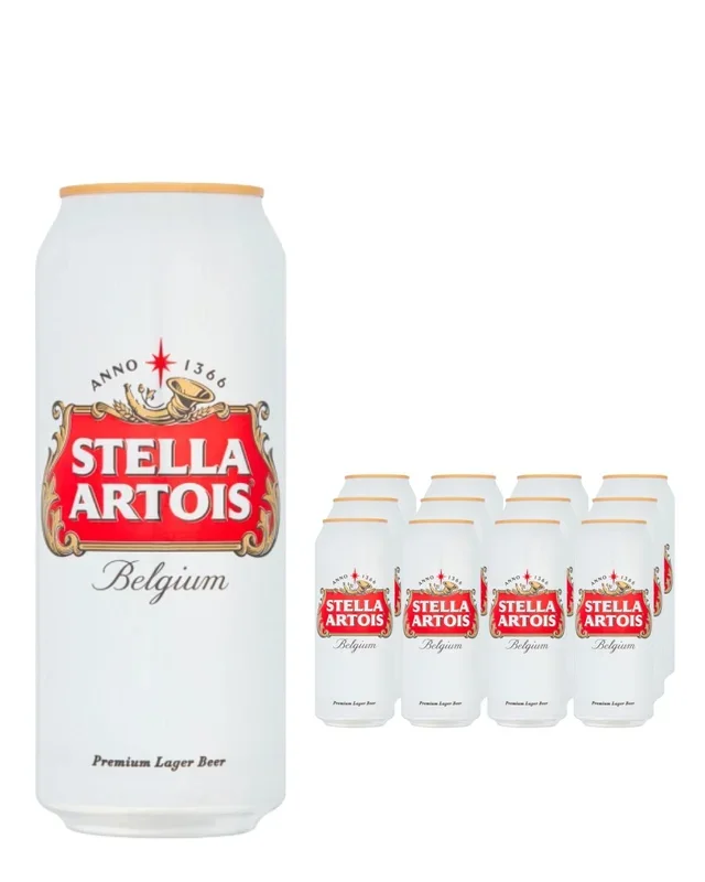 Stella Artois Premium Lager Multipack, 12 x 500 ml