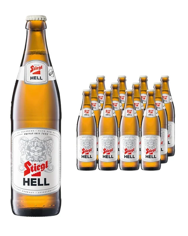 Stiegl Hell Lager Pils Bottle Multipack, 12 x 500ml