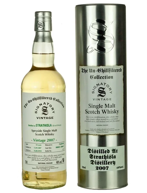 Strathisla 10 Year Old 2007 Signatory Un-Chillfiltered