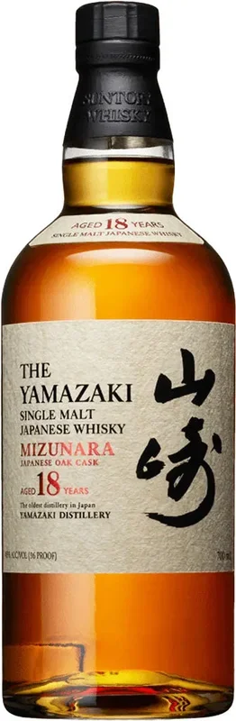 Suntory Yamazaki Mizunara Single Malt Whiskey 18 Year Old 700ml