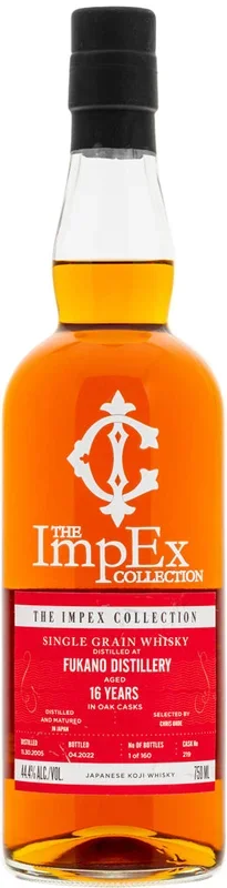 The ImpEx Collection Fukano Oak Cask Single Grain Whisky 16 Year Old 750ml