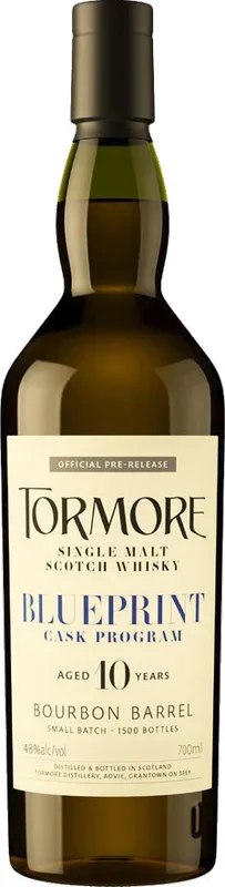 Tormore Blueprint Cask Program Bourbon Barrel Single Malt Whiskey 10 Year Old 700ml