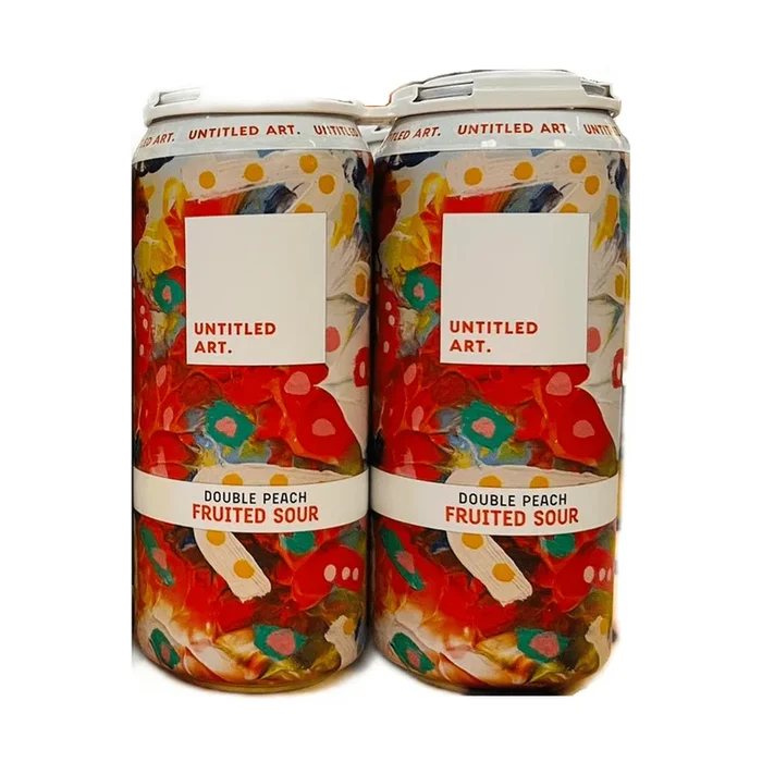 Untitled Art. Double Peach Fruited Sour Berliner Weiss Style Ale Beer 4-Pack