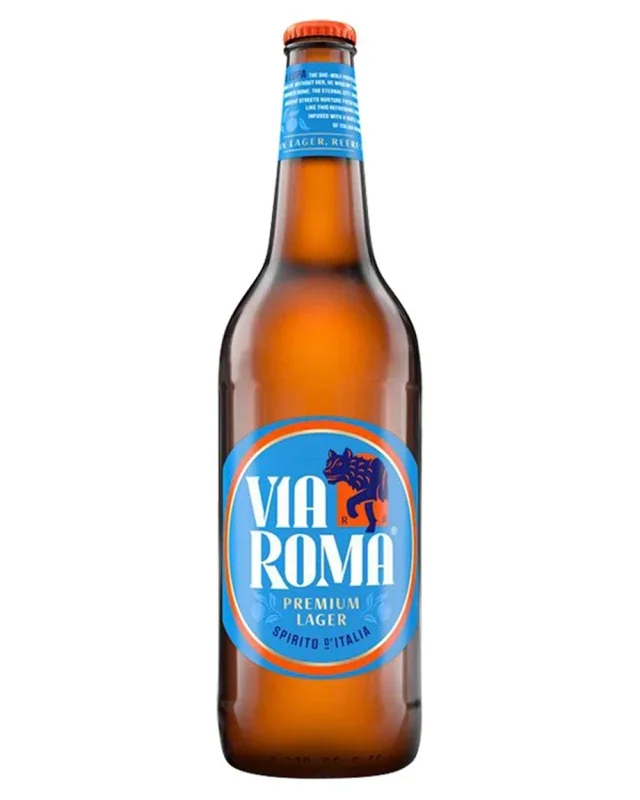 Via Roma Premium Lager Beer Multipack, 12 x 660 ml