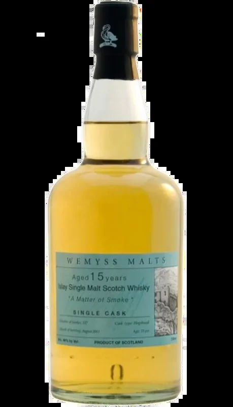 WEMYSS MALTS SCOTCH SINGLE MALT SINGLE CASK ISLAY A MATTER OF SMOKE 92PF 15YR 750ML