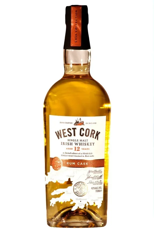 West Cork Single Malt Irish Whiskey Rum Cask Finish 12 Year Old 750ml