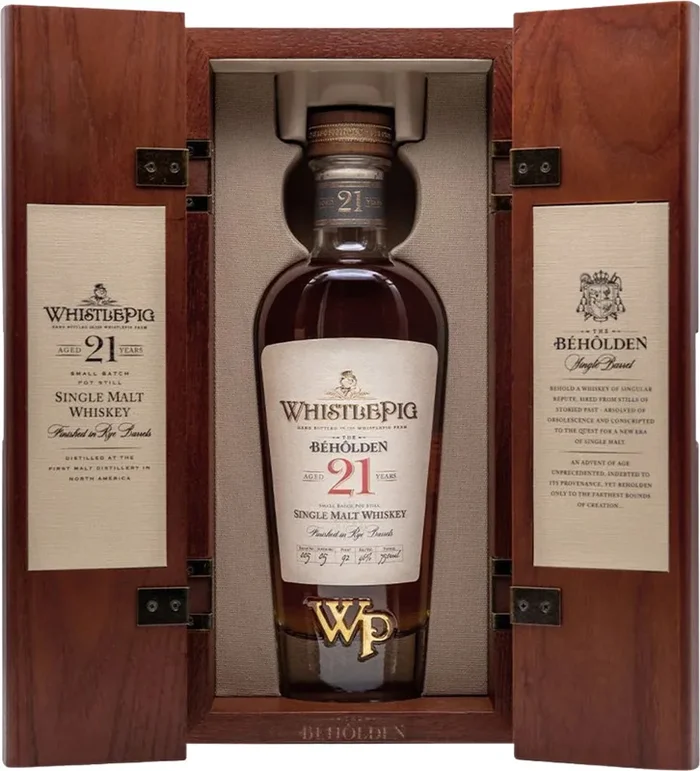 Whistlepig “The Beholden” 21 Year Old Single Malt Whiskey 750ml