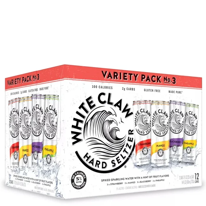 White Claw Hard Seltzer Variety Pack No.3 12pk Can 12oz