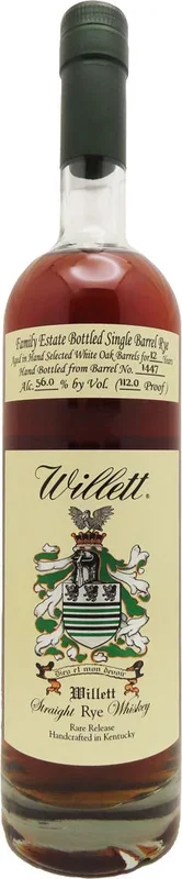Willett Family Estate Rye Whiskey 12 Year Old #1447 112 Proof 750ml